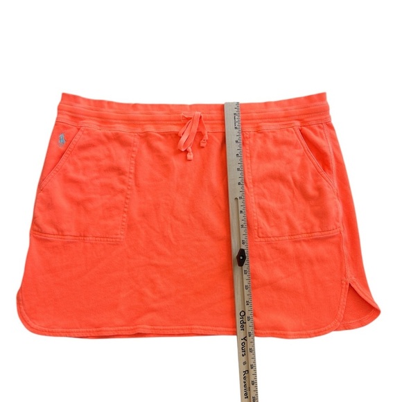 Polo Ralph Lauren Womens Skirt S Drawcord Waist Pull-On Neon Orange - Picture 6 of 6